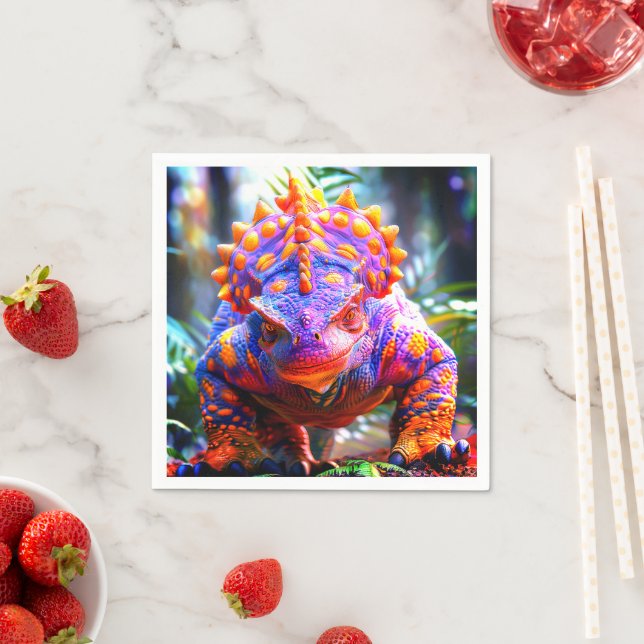 Serviette En Papier Dinosaure (En situation)