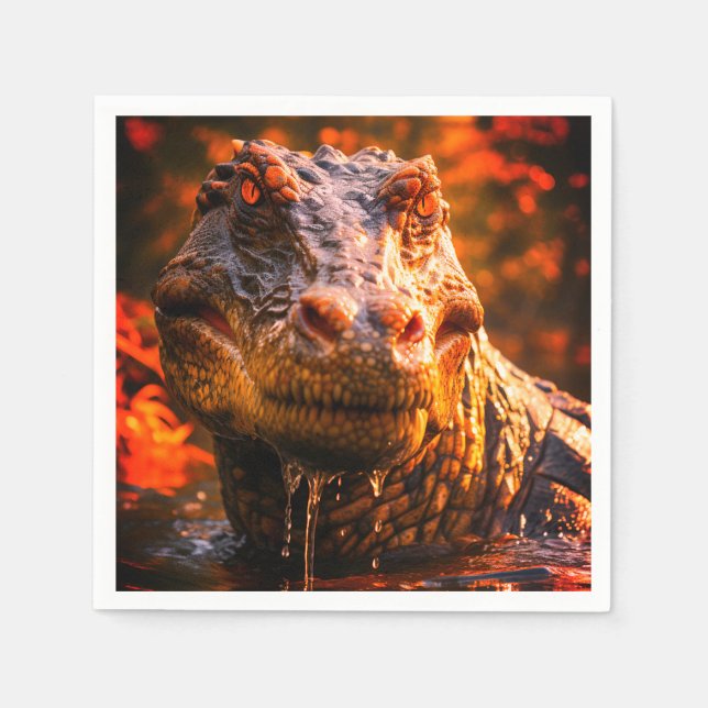 Serviette En Papier Dinosaure (Devant)