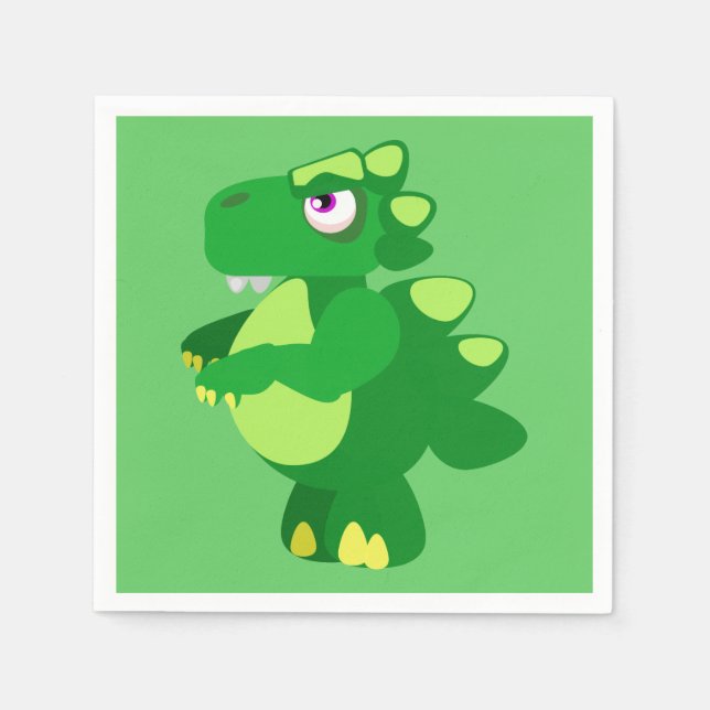 Serviette En Papier Dinosaure (Devant)