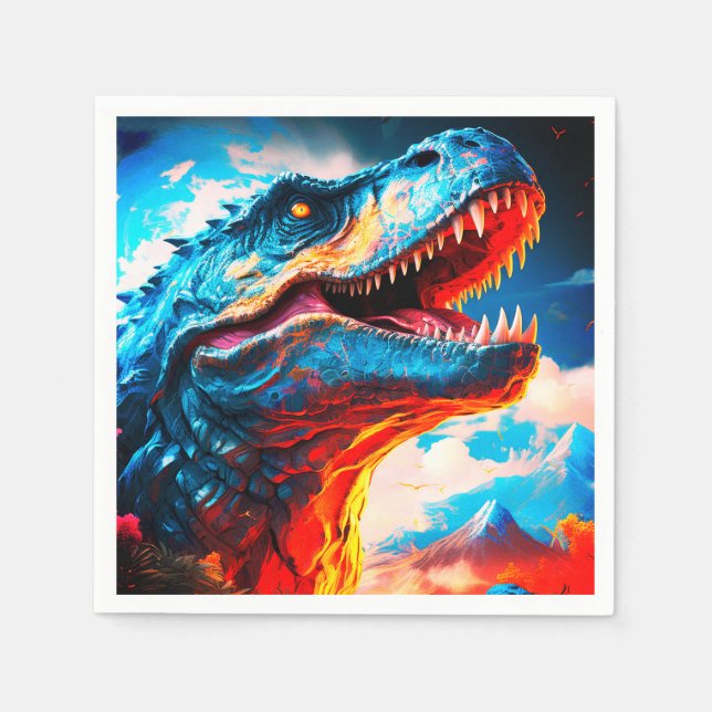 Serviette En Papier Dinosaure (Devant)