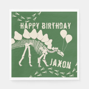 Serviette En Papier Dinosaure avec l'anniversaire de ballons