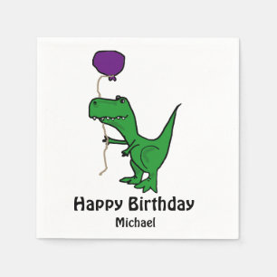 Serviette En Papier Dinosaure de T-rex tenant les serviettes de papier