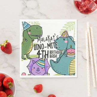 Serviette En Papier Dinosaure fête d'anniversaire de Dino-Mite