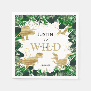 Serviette En Papier Dinosaure or mignon Anniversaire de enfant Dino Tr