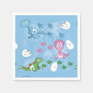 Serviette En Papier Dinosaures
