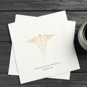 Serviette En Papier Diplôme 2024 Infirmière Pinning Party Papier