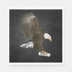 Serviette En Papier Diplôme d'aigle à tête blanche 2025 avec diplôme