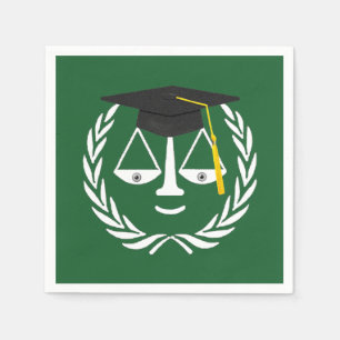 Serviette En Papier Diplômé de faculté de droit créative