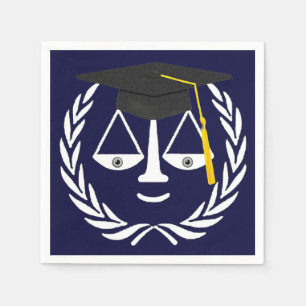 Serviette En Papier Diplômé de faculté de droit drôle