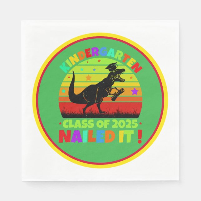 Serviette En Papier Diplôme de la maternelle Classe 2025 (Devant)