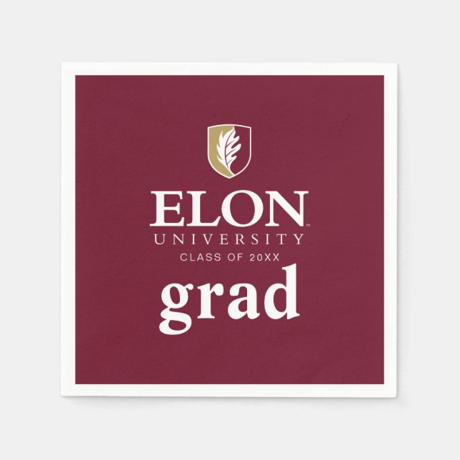 Serviette En Papier Diplôme de l'Université Elon (Devant)