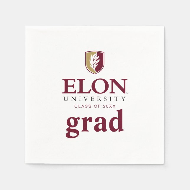 Serviette En Papier Diplôme de l'Université Elon (Devant)