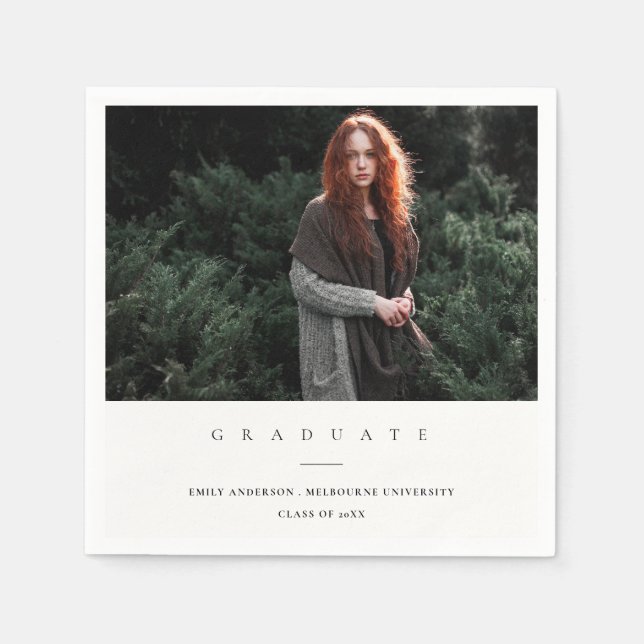 SERVIETTE EN PAPIER DIPLÔME DE PHOTO MODERNE ET MODERNE (Devant)