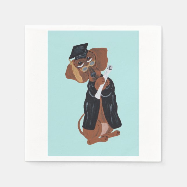 Serviette En Papier Diplômé de teckel (Devant)