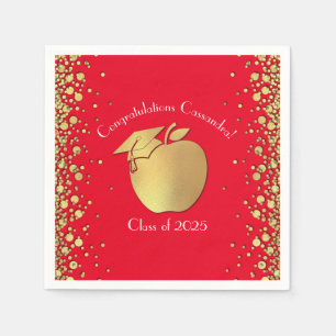 Serviette En Papier Diplôme d'enseignement Red Gold