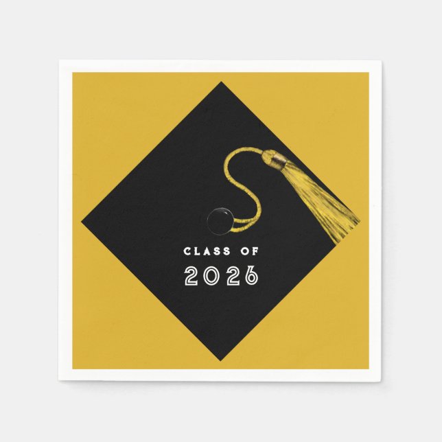 Serviette En Papier Diplômé d'or 2026 (Devant)
