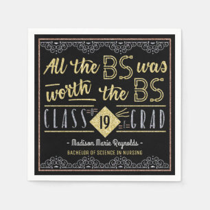 Serviette En Papier Diplômé drôle de licence d'obtention du diplôm