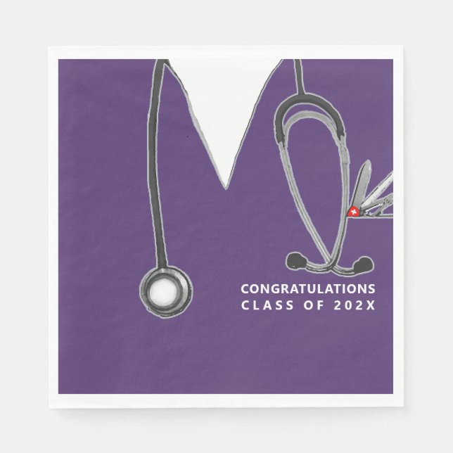 Serviette En Papier Diplôme en infirmière 2025 (Devant)