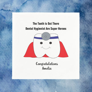 Serviette En Papier Diplôme Hygiéniste Dentaire Super Héros Personnali