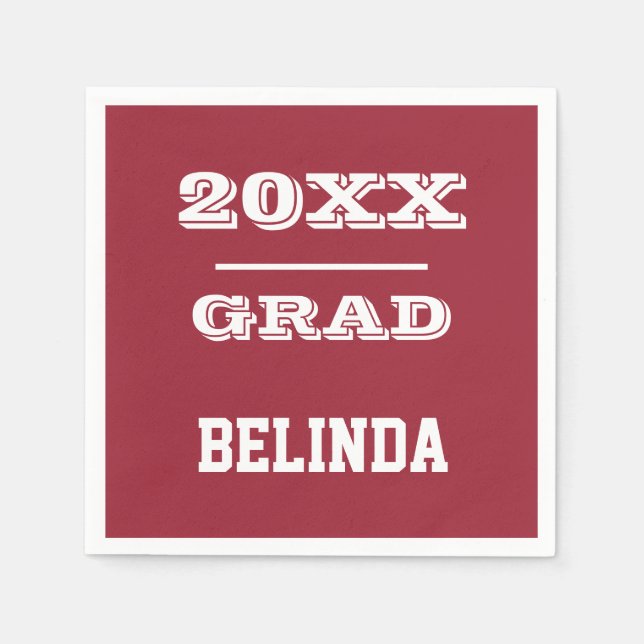 Serviette En Papier Diplôme Idées personnalisées (Devant)