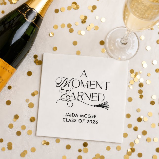 Serviette En Papier Diplôme Mérité (A Moment Earned Graduation Napkins)
