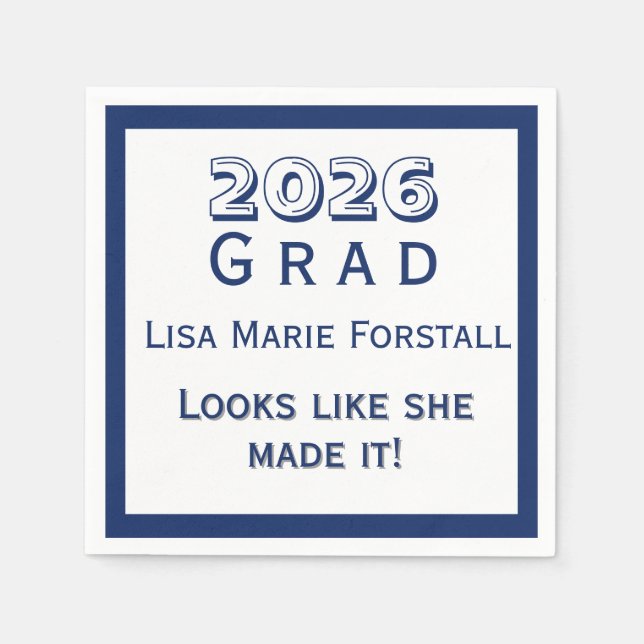 Serviette En Papier Diplômé personnalisable (Devant)