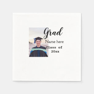 Serviette En Papier diplômé photo félicitations ajouter votre nom mode