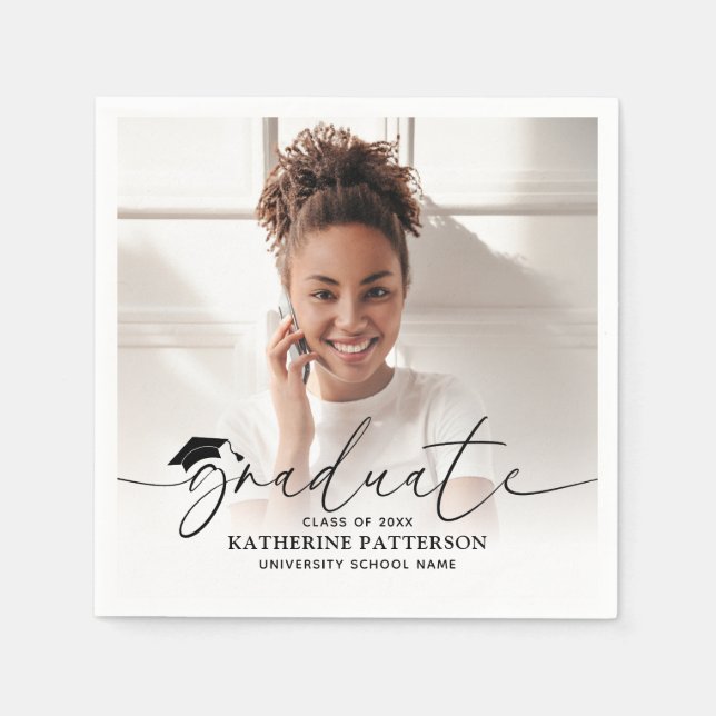 Serviette En Papier Diplôme photo moderne (Devant)