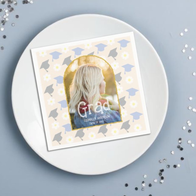 Serviette En Papier Diplômé Rétro Pêche (Créateur téléchargé)