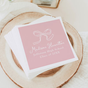 Serviette En Papier Diplôme Rose Arc Élégant Vintage