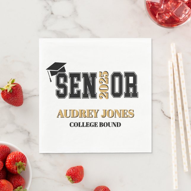 Serviette En Papier Diplômé senior 2026 (En situation)