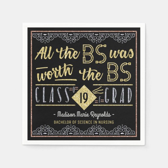 Serviette En Papier Diplôme universitaire de baccalauréat baccalauréat (Devant)