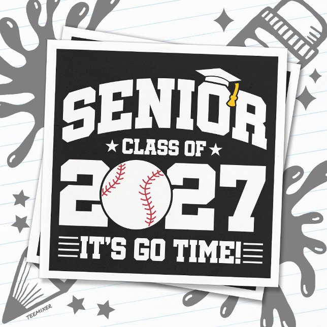 Serviette En Papier Diplômés de baseball, c'est parti Classe terminale (Créateur téléchargé)
