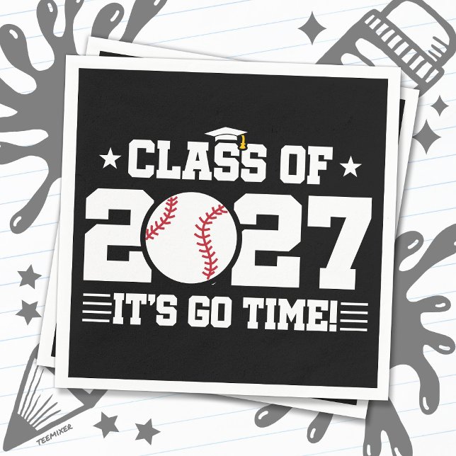 Serviette En Papier Diplômés de baseball, c'est parti ! Terminale prom (Créateur téléchargé)