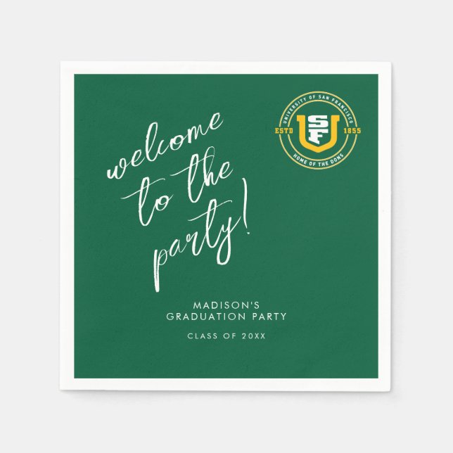 Serviette En Papier Diplômés de l'Université de San Francisco (Devant)