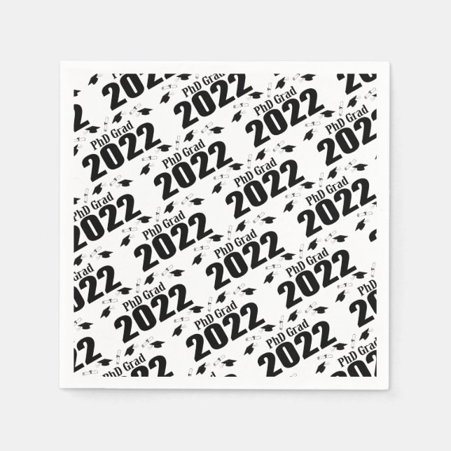 Serviette En Papier Diplômes et diplômes de doctorat (Noir) (Devant)