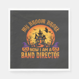 Serviette En Papier Directeur de groupe de Halloween Balai de sorcière