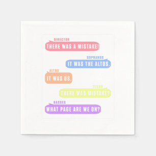 Serviette En Papier Directeur du choeur Tenor Soprano Altos Basses Cho