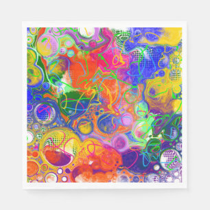 Serviette En Papier Disco Ball Electricity Fluid Art
