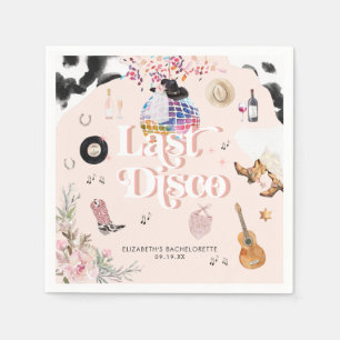 Serviette En Papier Disco Cowgirl Nashville Rose Rodeo Enterrement d