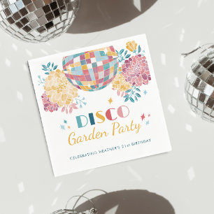 Serviette En Papier Disco Garden Party 70's Theme Anniversaire