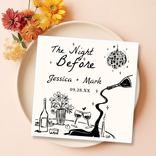 Serviette En Papier Disco La Nuit Avant Le Mariage (Créateur téléchargé)