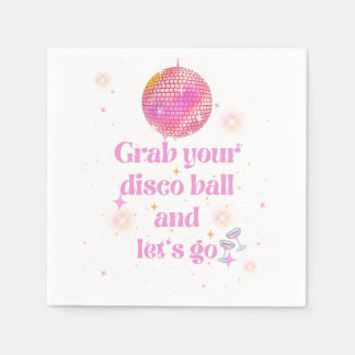 Serviette En Papier Disco Party Cocktail Napkins