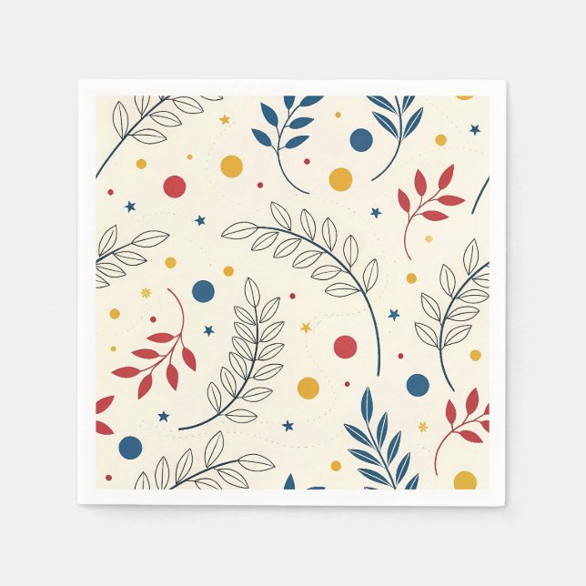 Serviette En Papier Diseño floral (Devant)