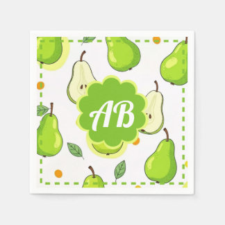 Serviette En Papier diseño peras