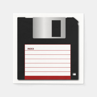 Serviette En Papier Disque de disquette classique Geek d'ordinateur ro