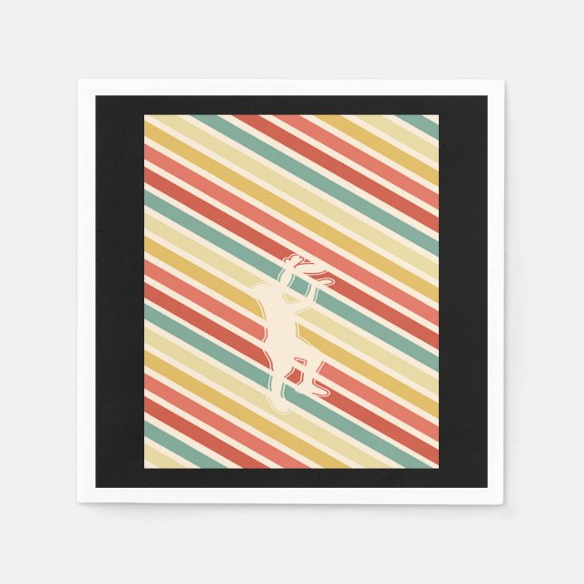 Serviette En Papier Disque Frisbee rétro (Devant)