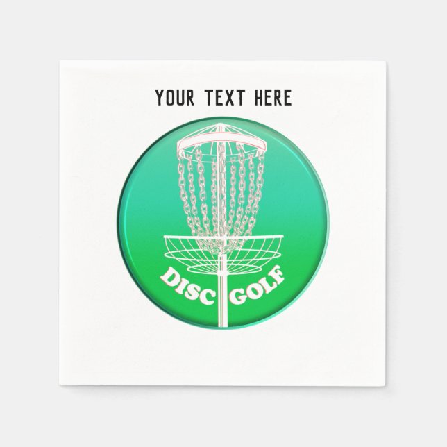Serviette En Papier Disque Golf Frisbee Cage (Devant)