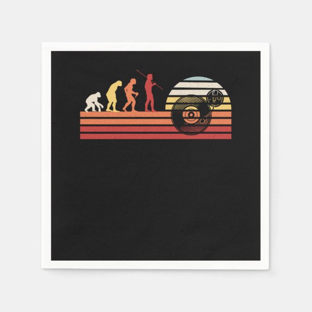 Serviette En Papier Disque vinyle rétro vintage (Devant)