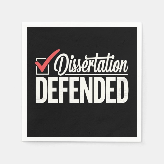 Serviette En Papier Dissertation Défendu Doctorat Diplômé (Devant)